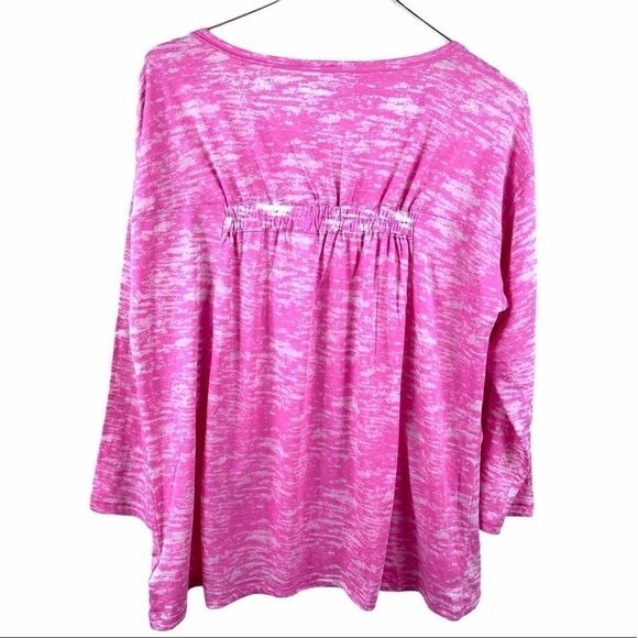 Betsey Johnson Performance Pink Burnout Top - Picture 5 of 5